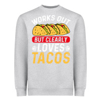 Heather Grey tacos work out gym gift classic Heavyweight Sweatshirt - artisFamous