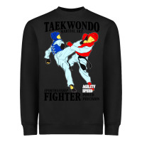 Black taekwondo sport art Heavyweight Sweatshirt - artisFamous