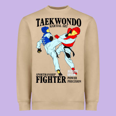 Taekwondo Sport Art Heavyweight Sweatshirt Designed By Artisfamous