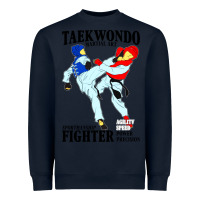 Navy taekwondo sport art Heavyweight Sweatshirt - artisFamous