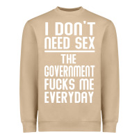 Mushroom the government fucks me everyday Heavyweight Sweatshirt - artisFamous