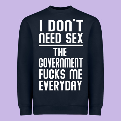 The Government Fucks Me Everyday Heavyweight Sweatshirt Designed By Artisfamous