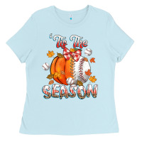 Baby Blue its the season baseball Ladies Tee - CowGirlArtShop