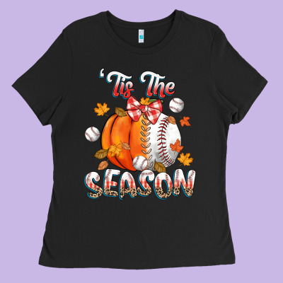 Its The Season Baseball Ladies Tee Designed By Cowgirlartshop