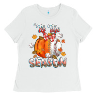 White its the season baseball Ladies Tee - CowGirlArtShop