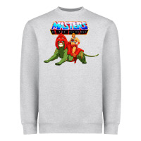 Heather Grey he man and battle cat Heavyweight Sweatshirt - artisFamous