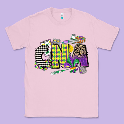 Cna Mardi Gras Certified Nursing Assistant Classic Tee Designed By Cowgirlartshop