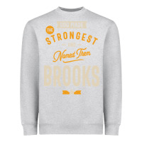 Heather Grey Brooks Personalized Name Birthday Gift Heavyweight Sweatshirt - artisFamous