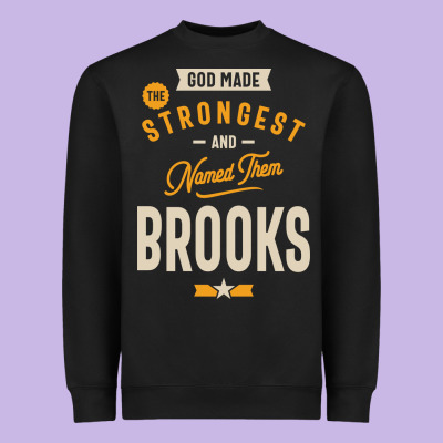 Brooks Personalized Name Birthday Gift Heavyweight Sweatshirt Designed By Artisfamous