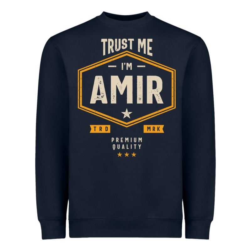 Amir Personalized Name Birthday Gift Heavyweight Sweatshirt by artisFamous | Teevron