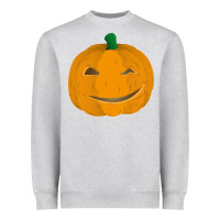 Heather Grey pumpkin Heavyweight Sweatshirt - artisFamous