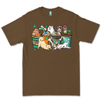 Cacao Dog coffee cups Premium Tee - HowdyJamesFarm