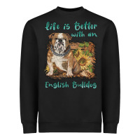 Black life is better with a english bulldog Heavyweight Sweatshirt - BarkalooDesign