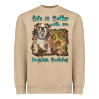 Mushroom life is better with a english bulldog Heavyweight Sweatshirt - BarkalooDesign