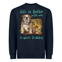 Navy life is better with a english bulldog Heavyweight Sweatshirt - BarkalooDesign