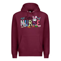 Burgundy easter nurse Premium Hoodie - CowhideDigitalArt