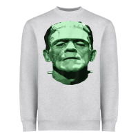 Heather Grey frankenstein Heavyweight Sweatshirt - artisFamous