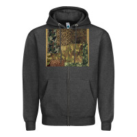 Charcoal Heather camouflage leopard patches Zipper Hoodie - BarkalooDesign
