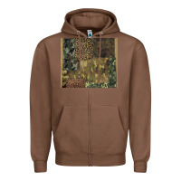 Chestnut camouflage leopard patches Zipper Hoodie - BarkalooDesign