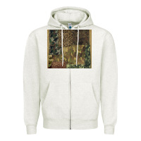 Oatmeal Heather camouflage leopard patches Zipper Hoodie - BarkalooDesign