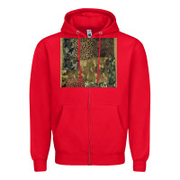 Red camouflage leopard patches Zipper Hoodie - BarkalooDesign
