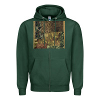 Sports Green camouflage leopard patches Zipper Hoodie - BarkalooDesign