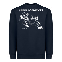 Navy let it be the replacements Heavyweight Sweatshirt - artisFamous