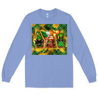 Colony Blue St. Patrick's Day gnome Long Sleeve Tee - FaDigitalArtStudio