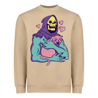 Mushroom skeletor's hug cat Heavyweight Sweatshirt - artisFamous