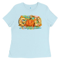 Baby Blue with god all things are possible Ladies Tee - CowGirlArtShop
