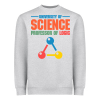Heather Grey UNIVERSITY OF SCIENCE PROFESSOR OF LOGIC Heavyweight Sweatshirt - artisFamous