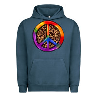 Pigment Midnight Navy peace sign pride Urban Hoodie - JahusDesignShop