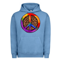 Pigment Pebble Blue peace sign pride Urban Hoodie - JahusDesignShop