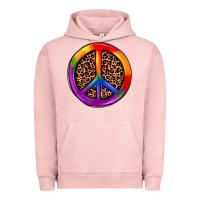 Pigment Salmon peace sign pride Urban Hoodie - JahusDesignShop