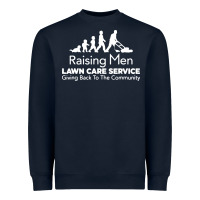 Navy raising men lawn care Heavyweight Sweatshirt - artisFamous