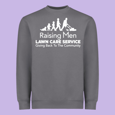 Raising Men Lawn Care Heavyweight Sweatshirt Designed By Artisfamous