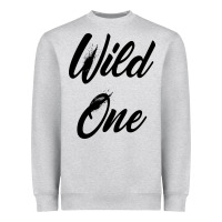 Heather Grey wild one Heavyweight Sweatshirt - artisFamous