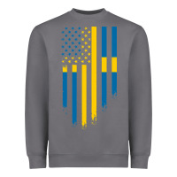 Storm Sweden Swedish Roots American Flag | Canadian Roots Heavyweight Sweatshirt - artisFamous