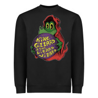 Black The Little Crocodile Heavyweight Sweatshirt - artisFamous