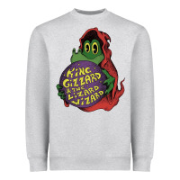 Heather Grey The Little Crocodile Heavyweight Sweatshirt - artisFamous