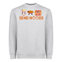 Heather Grey send noods Heavyweight Sweatshirt - artisFamous