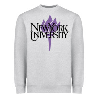 Heather Grey New York University Heavyweight Sweatshirt - artisFamous