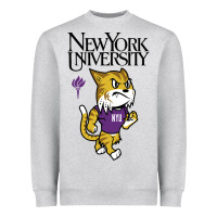 Heather Grey New York University Heavyweight Sweatshirt - artisFamous