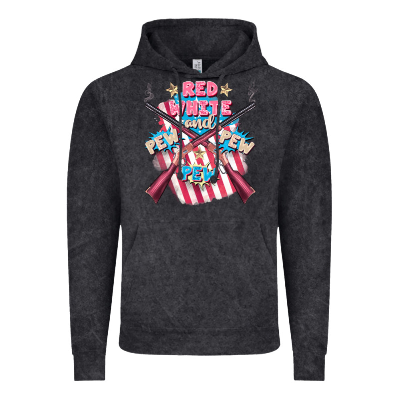 Red White And Pew Pew Pew Vintage Hoodie by FaDigitalArtStudio | Teevron