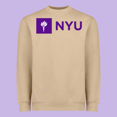 Nyu New York University Purple Heavyweight Sweatshirt Designed By Artisfamous