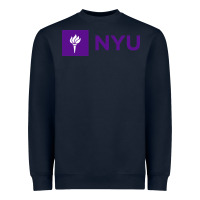 Navy nyu new york university purple Heavyweight Sweatshirt - artisFamous