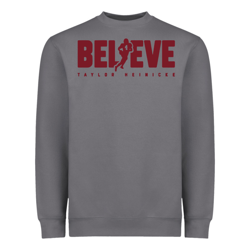 Taylor Heinicke Believe Heavyweight Sweatshirt by artisFamous | Teevron