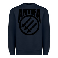 Navy anti blue check action Heavyweight Sweatshirt - artisFamous