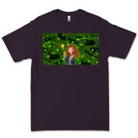 Plum wizard girl and cat Premium Tee - TumblerDesignByShophia