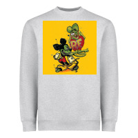 Heather Grey rat fink 02 Heavyweight Sweatshirt - artisFamous
